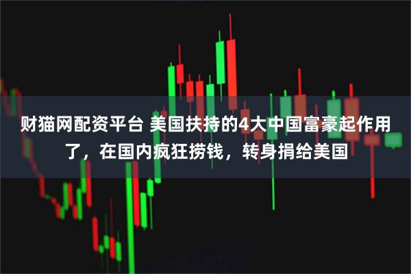 财猫网配资平台 美国扶持的4大中国富豪起作用了，在国内疯狂捞钱，转身捐给美国