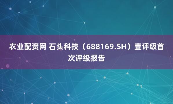 农业配资网 石头科技（688169.SH）壹评级首次评级报告